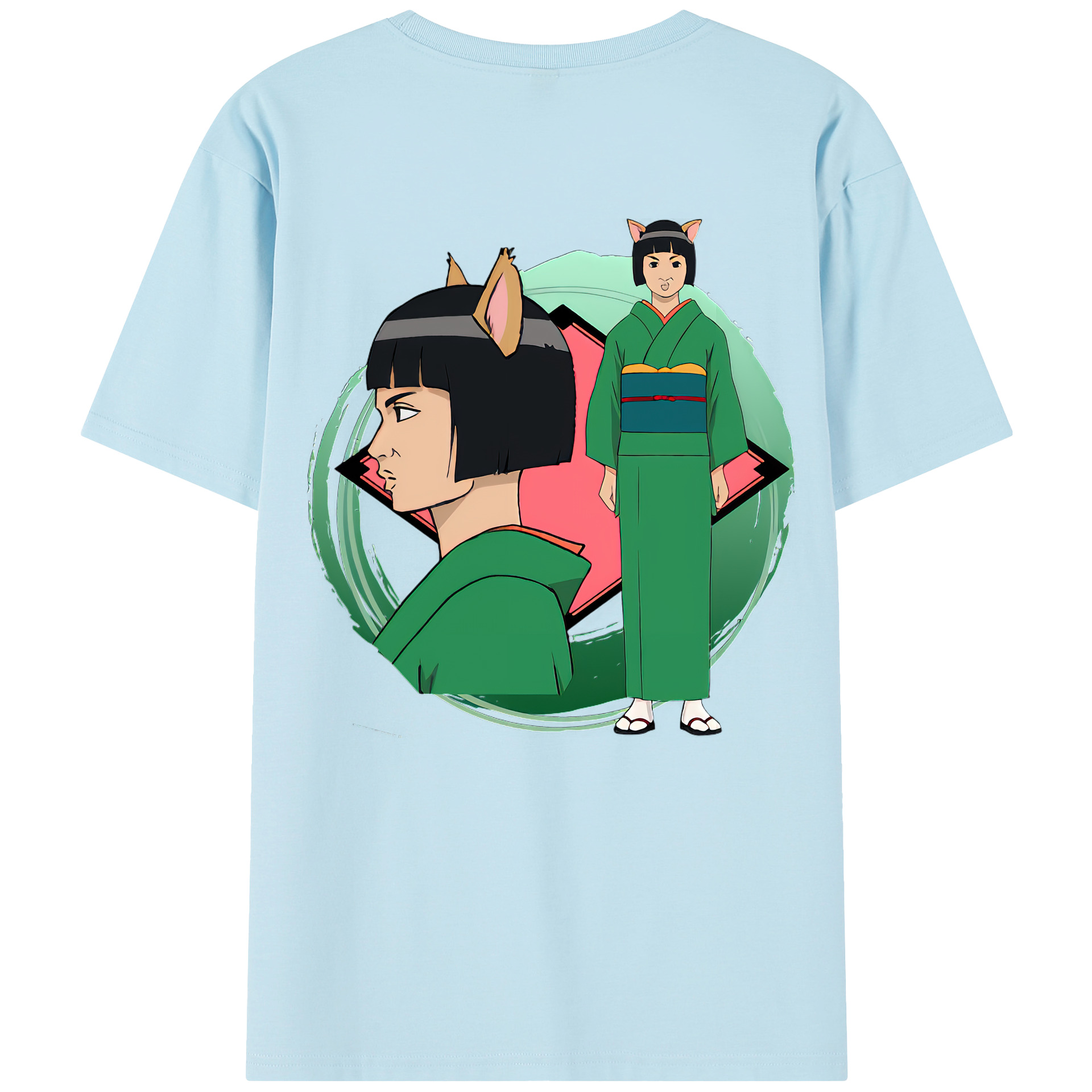（画像用） ぎんたま 坂田銀時（さかたぎんとき） 神楽 志村新八（しむら しんぱち） GINTAMA Sakata Gintoki Kagura Shimura Shinpachi 綿100％半袖Tシャツ（背面プリント）
